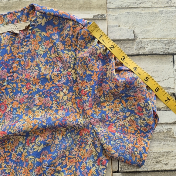 Chelsea & Violet Mini Dress Women's S Multicolor Floral Feminine Romantic - Picture 6 of 9